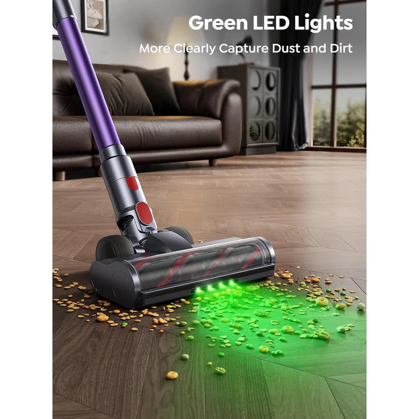 Cordless Vacuum Cleaner, 550W with 45KPA Suction, 60-Minute Runtime, Self-Standing Stick Vacuum with Wall Mount Charging, Intelligent Auto Mode, and Handheld Function for Pet Hair, Carpet, and Hard Floors